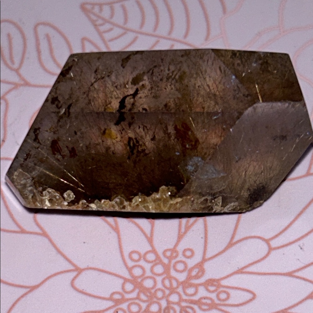 Smoky Quartz Rutile Garden Double-Terminated Point - Brown Gemstone